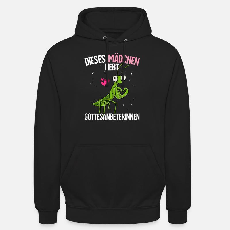 Gottesanbeterin Mädchen - Unisex Hoodie - Schwarz