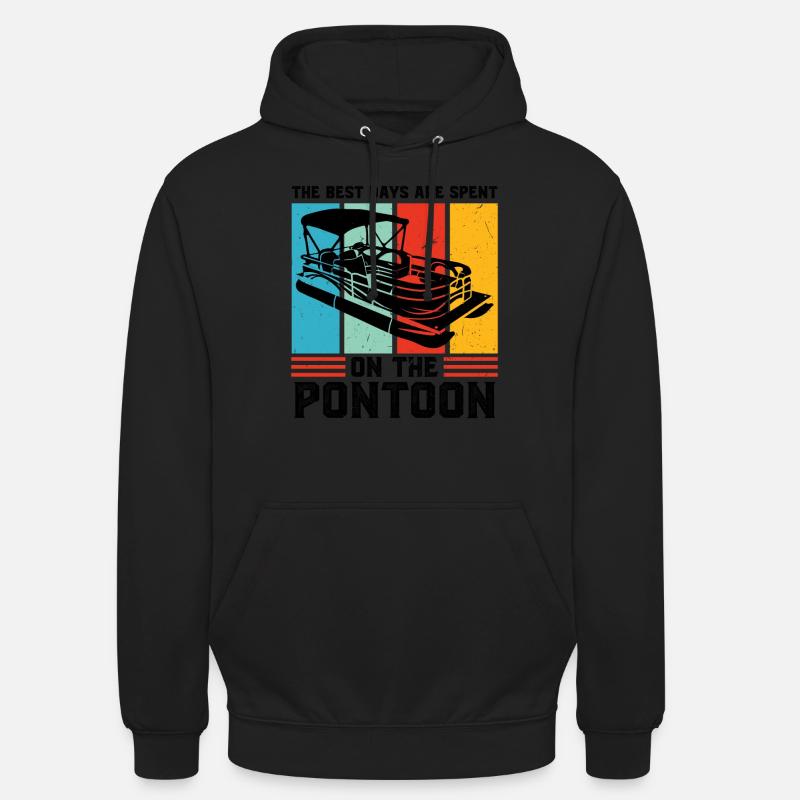 Ponton Pontonierboot Geschenk - Unisex Hoodie - Schwarz