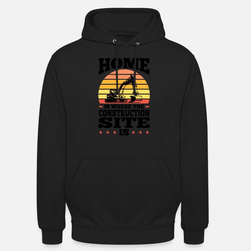 Baustelle Bauherr Geschenk - Unisex Hoodie - Schwarz