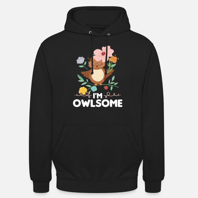 Eule Vogel Eulen Liebhaber Geschenk - Unisex Hoodie - Schwarz
