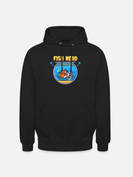 Funny Aquatic Fish Nerd - Unisex Hoodie - black