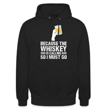 Whiskey trinken Whiskey trinken Whiskey Geschenk - Unisex Hoodie - Schwarz - Vorne - Alina (178cm) & Michal (187cm)