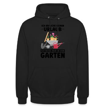 Garten Pflanze Gartenarbeit Geschenk - Unisex Hoodie - Schwarz - Vorne - Alina (178cm) & Michal (187cm)