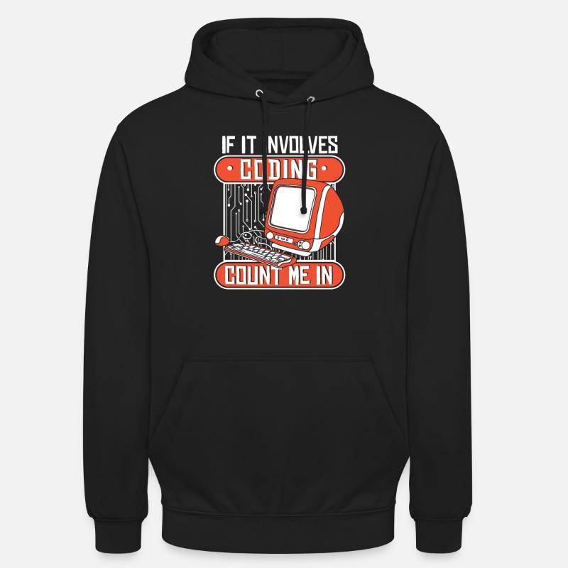 If It Involves Coding Count Me In Developer Unisex Hoodie