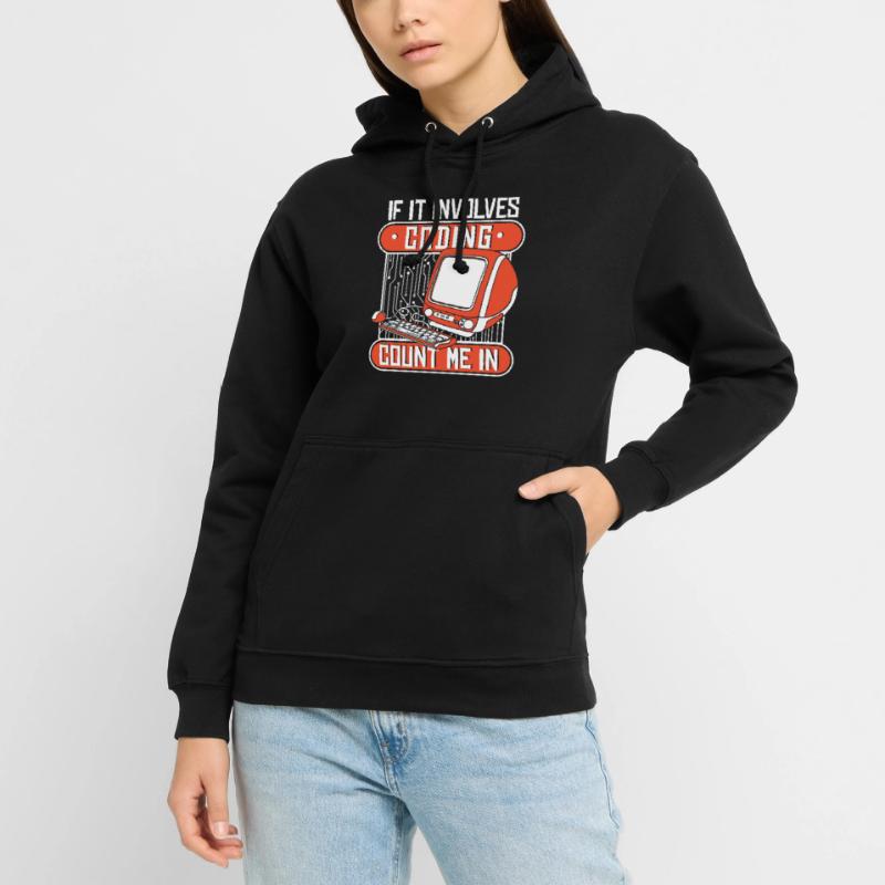 If It Involves Coding Count Me In Developer Unisex Hoodie