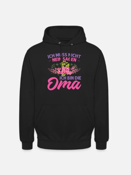 Grossmutter Oma Omas Geschenk - Unisex Hoodie - Schwarz