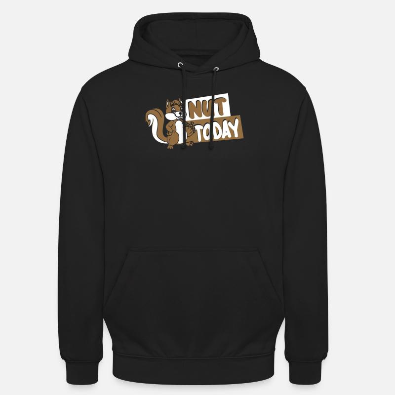 Nut Today Fuchshörnchen Grauhörnchen Squirrel - Unisex Hoodie - Schwarz
