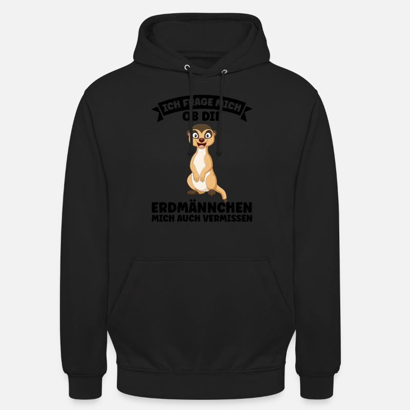 Tiere Erdmännchen Erdmännchene Geschenk - Unisex Hoodie - Schwarz
