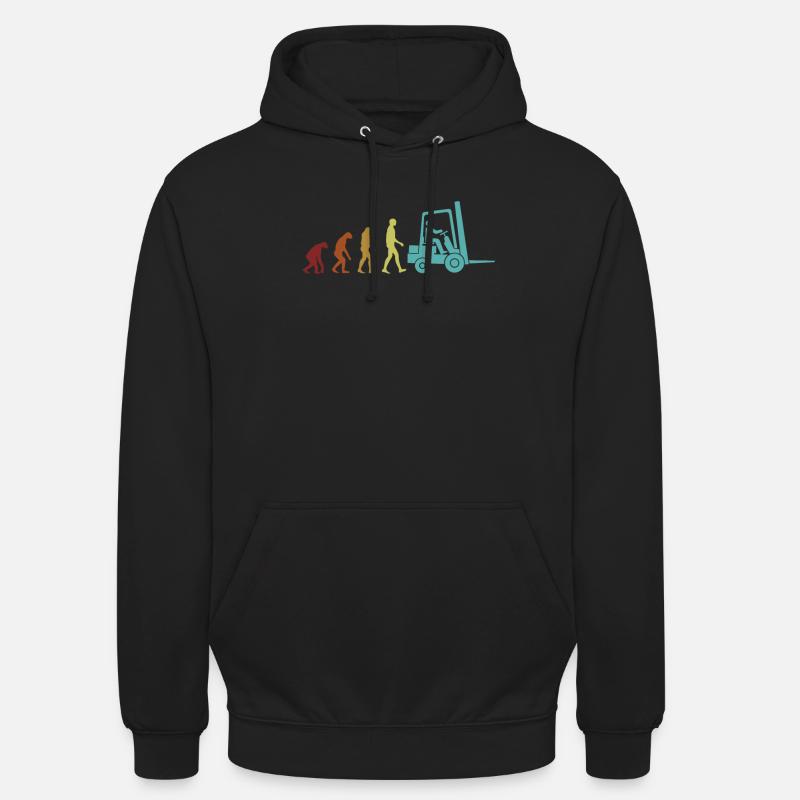 Chariot élévateur tout-terrain Evolution - Sweat-shirt à capuche unisexe - noir