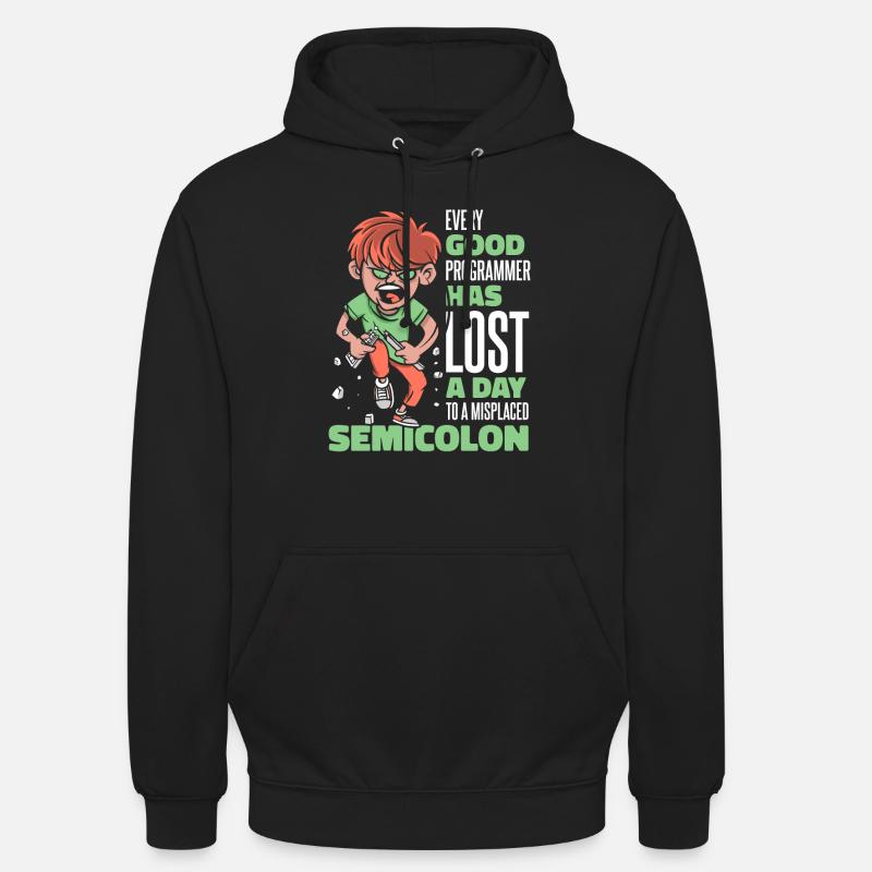 A perdu un jour à cause d’un codeur de points-virgules égaré Sweat-shirt à capuche unisexe