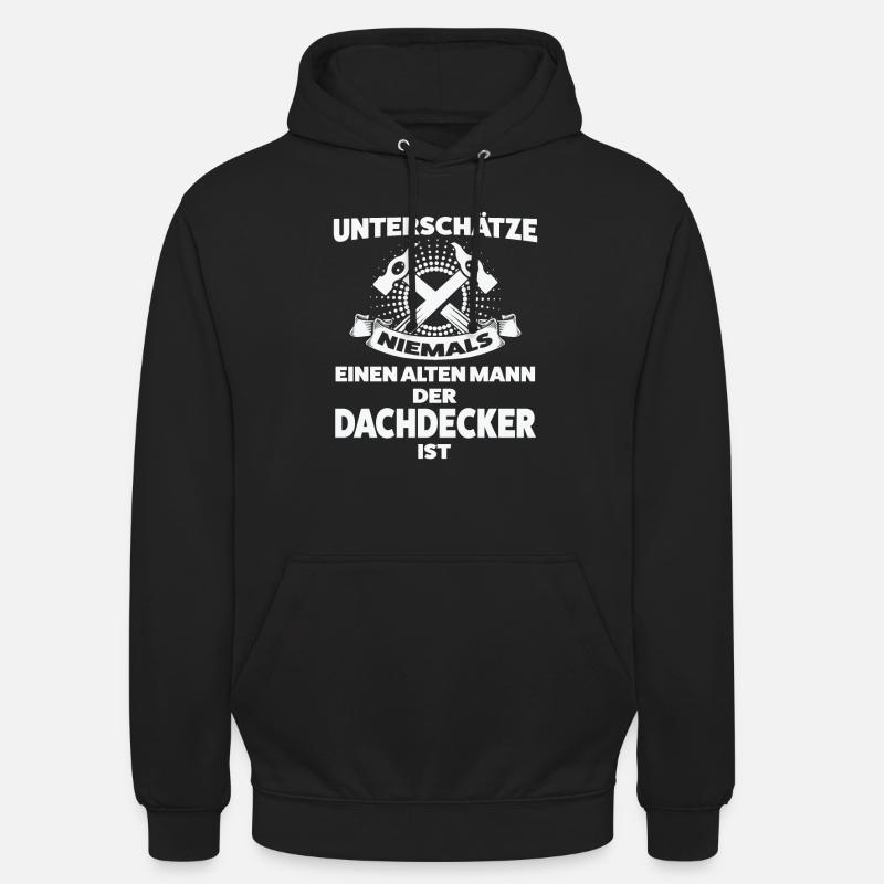 Dachdecker Beruf Dachdecken Geschenk - Unisex Hoodie - Schwarz
