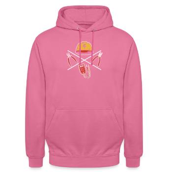 Ingénieur électricien Électricien Électronicien - Sweat-shirt à capuche unisexe - rose - Devant - Alina (178cm) & Michal (187cm)