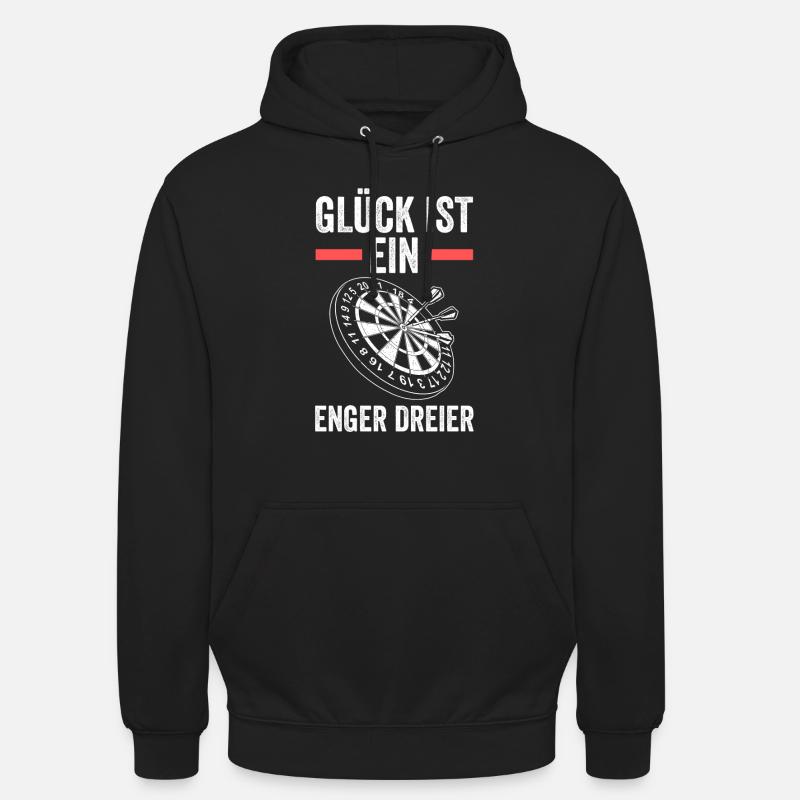 Darts Darten Darter Geschenk - Unisex Hoodie - Schwarz