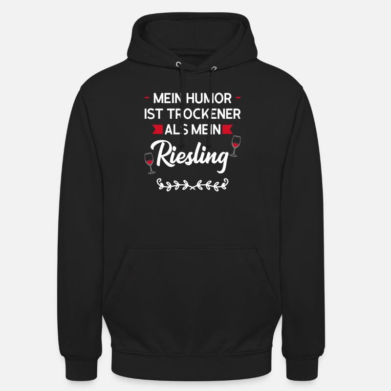 Wein Riesling Weintrinker Geschenk - Unisex Hoodie - Schwarz