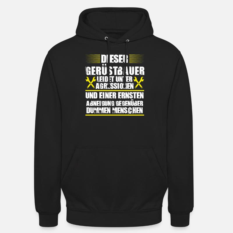 Gerüstbauer Beruf Gerüstbau Geschenk - Unisex Hoodie - Schwarz