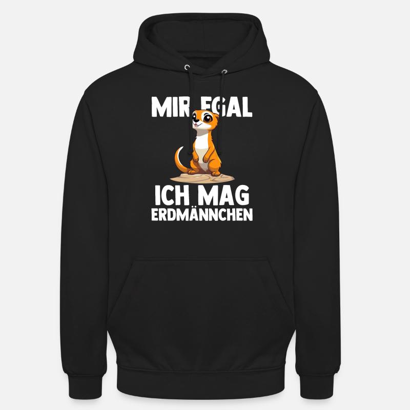 Erdmännchen Tier Säugetier Geschenk - Unisex Hoodie - Schwarz
