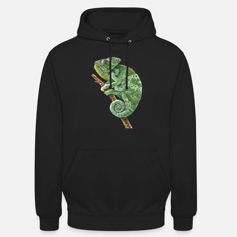 Panthère voilée Chamaeleonidae amant Caméléon - Sweat-shirt à capuche unisexe - noir
