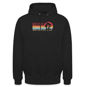 Bonsai mehr als ein Baum Indoor Bonsai Bonsai Schalen - Unisex Hoodie - Schwarz - Vorne - Alina (178cm) & Michal (187cm)