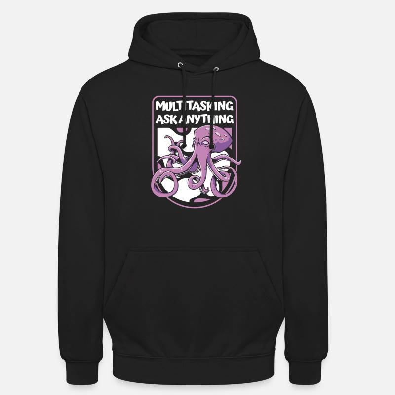 Multitâche Demandez n’importe quoi Cephalopoda octopodes - Sweat-shirt à capuche unisexe - noir
