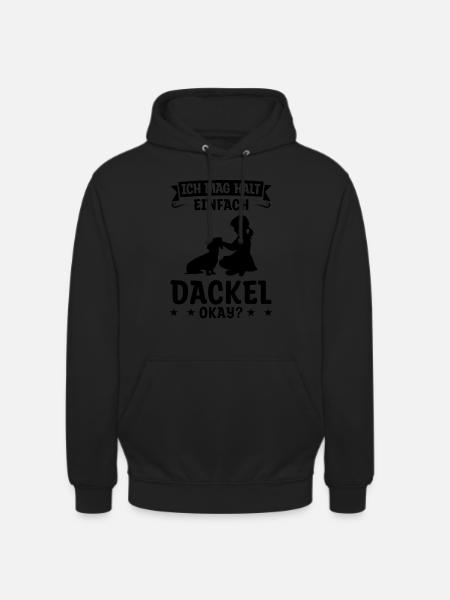 Dackel Hund Dachshund Geschenk - Unisex Hoodie - Schwarz