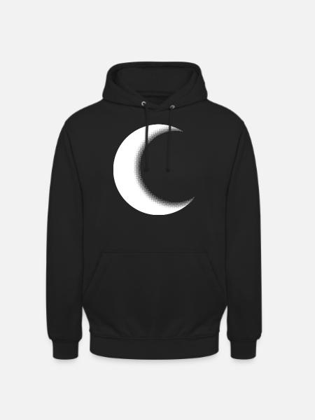 Halbmond Mond Sichel Mondsichel - Unisex Hoodie - Schwarz