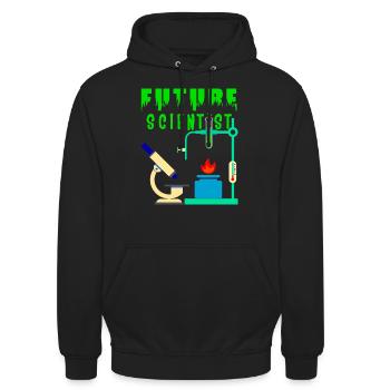 Future Scientist Laboratory Chemistry - Sweat-shirt à capuche unisexe - noir - Devant - Alina (178cm) & Michal (187cm)