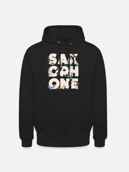 Saxophone Jazz Musique - Sweat-shirt à capuche unisexe - noir