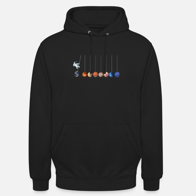 Astronaut Space Universe Planets - Unisex Hoodie - Schwarz