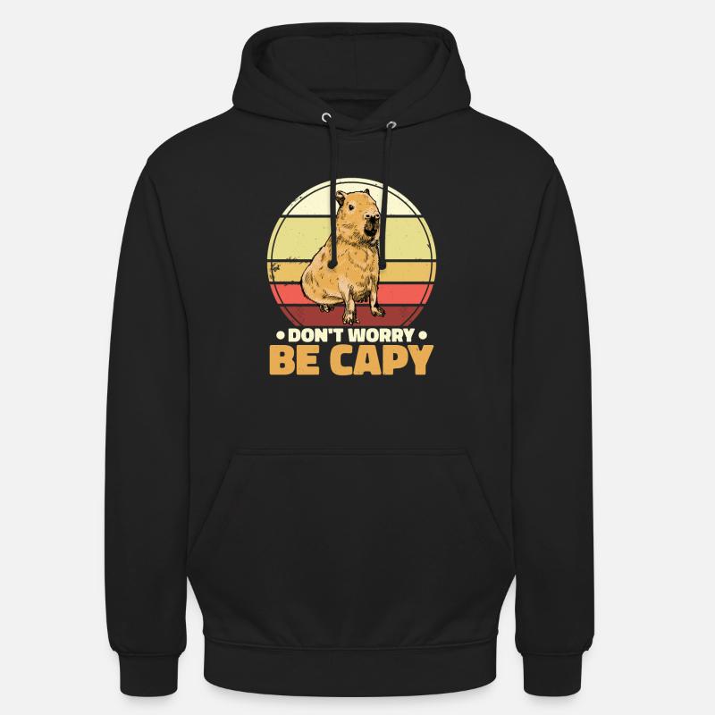 Don't Worry Be Capy - Unisex Hoodie - Schwarz