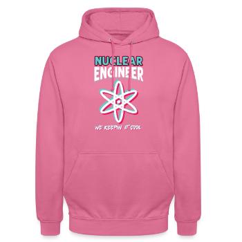Nuclear Engineer - Unisex Hoodie - Pink - Vorne - Alina (178cm) & Michal (187cm)