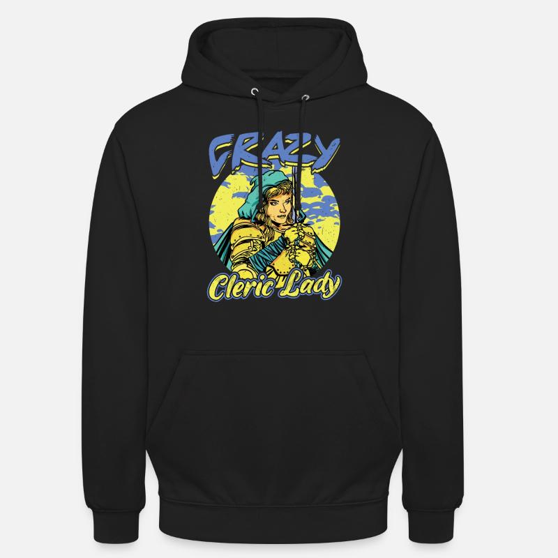 Crazy Cleric Lady - Larping - Sweat-shirt à capuche unisexe - noir