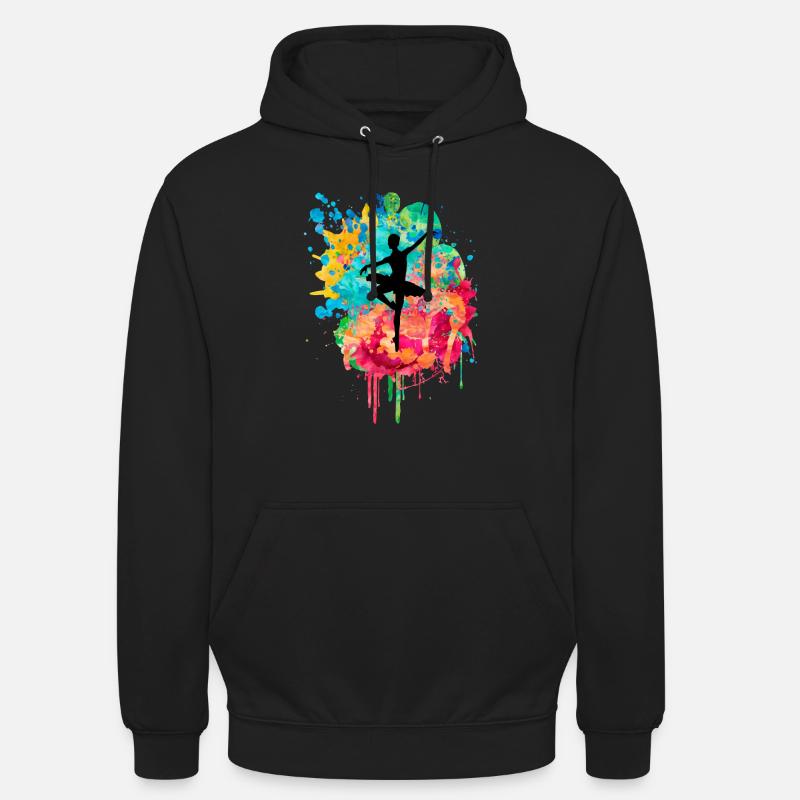 Ballerine dans la danse PopArt - Sweat-shirt à capuche unisexe - noir
