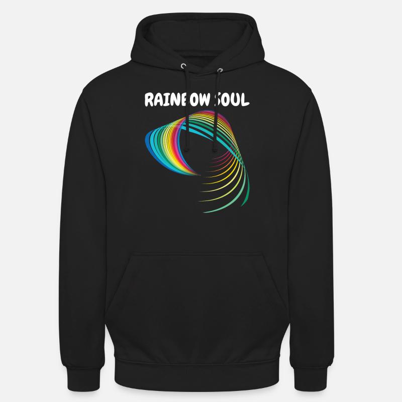 Cadeau d’âme arc-en-ciel - Sweat-shirt à capuche unisexe - noir