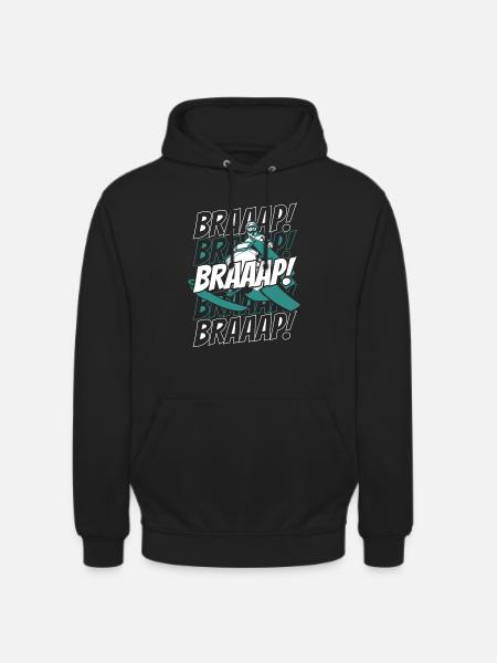 Braaap Braaap Snowmobile Snowmobile Drivers - Unisex Hoodie - black