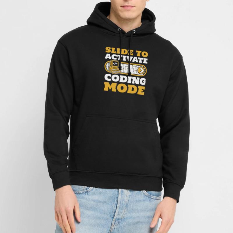 Slide To Activate Coding Mode Developer Coder Unisex Hoodie