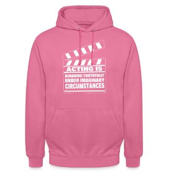 Lustiger Schauspieler - Unisex Hoodie - Pink - Vorne - Alina (178cm) & Michal (187cm)