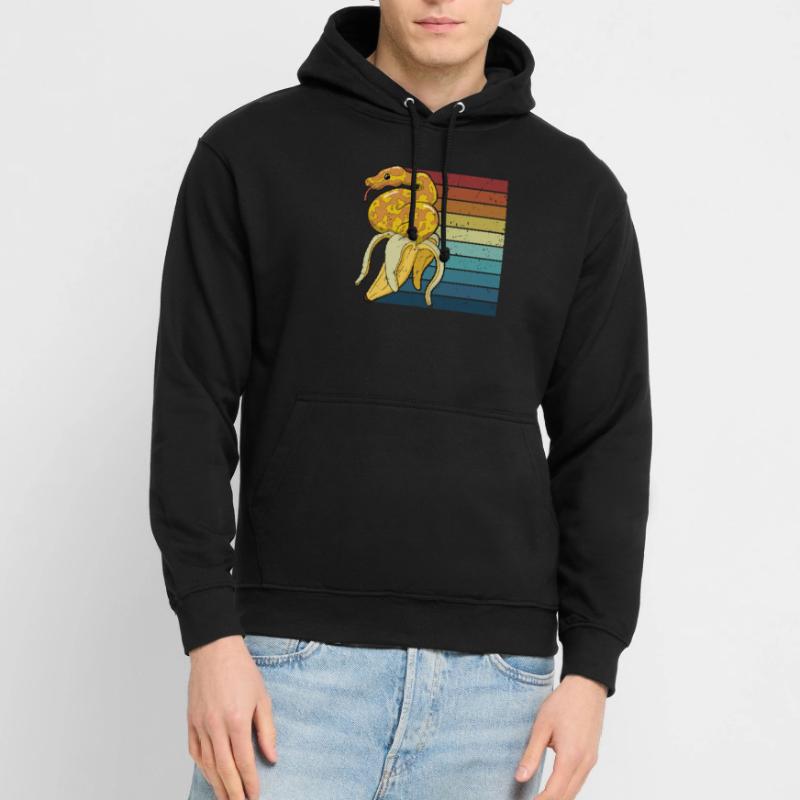 Retro Python Snake Scale Creepers Banana Unisex Hoodie