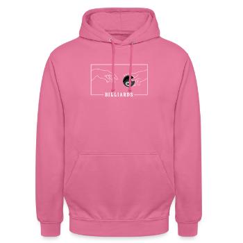 Michelangelo Création du billard Adam Billiards Snooker - Sweat-shirt à capuche unisexe - rose - Devant - Alina (178cm) & Michal (187cm)