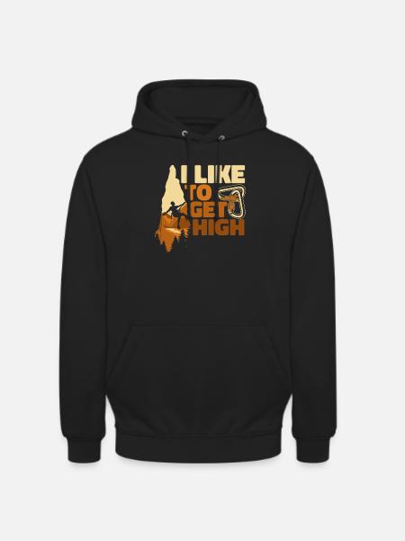 J’aime faire de l’escalade alpine - Sweat-shirt à capuche unisexe - noir