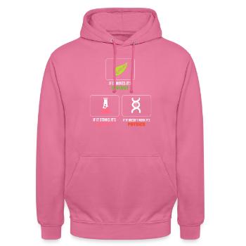Biologie Chimie Physique Professeur de biologie - Sweat-shirt à capuche unisexe - rose - Devant - Alina (178cm) & Michal (187cm)