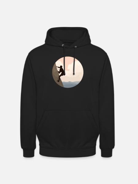 Speedklettern Alpinklettern Sportklettern Kraxler - Unisex Hoodie - black