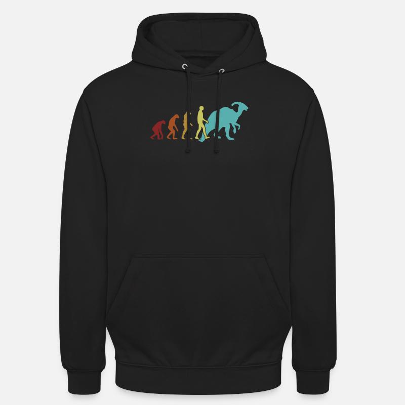 Parasaurolophus Evolution Dinosaur Lover - Sweat-shirt à capuche unisexe - noir