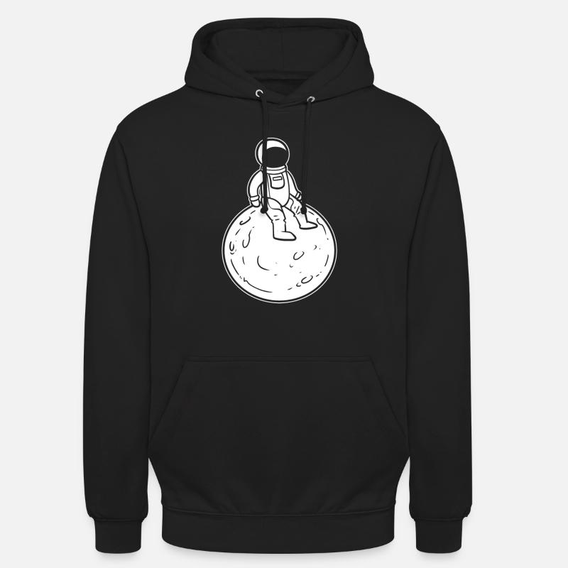 Astronaut sitzt - Unisex Hoodie - Schwarz