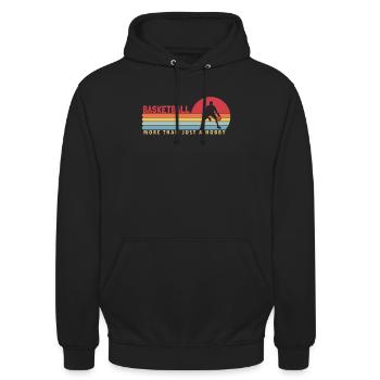 Basketball more than a Hobby Basketballer - Unisex Hoodie - Schwarz - Vorne - Alina (178cm) & Michal (187cm)