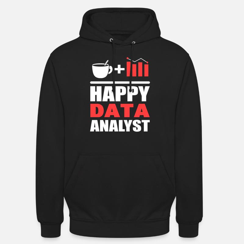 Glücklicher Datenanalyst Systemanalytiker - Unisex Hoodie - Schwarz
