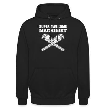 Maschinistischer Humor Maschinist - Unisex Hoodie - Schwarz - Vorne - Alina (178cm) & Michal (187cm)