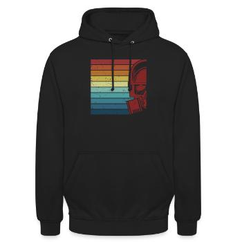 Retro Uran Kernkraftwerk Energie Kernkraft - Unisex Hoodie - Schwarz - Vorne - Alina (178cm) & Michal (187cm)