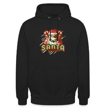 Evil Santa Christmas - Unisex Hoodie - black - Front - Alina (178cm) & Michal (187cm)