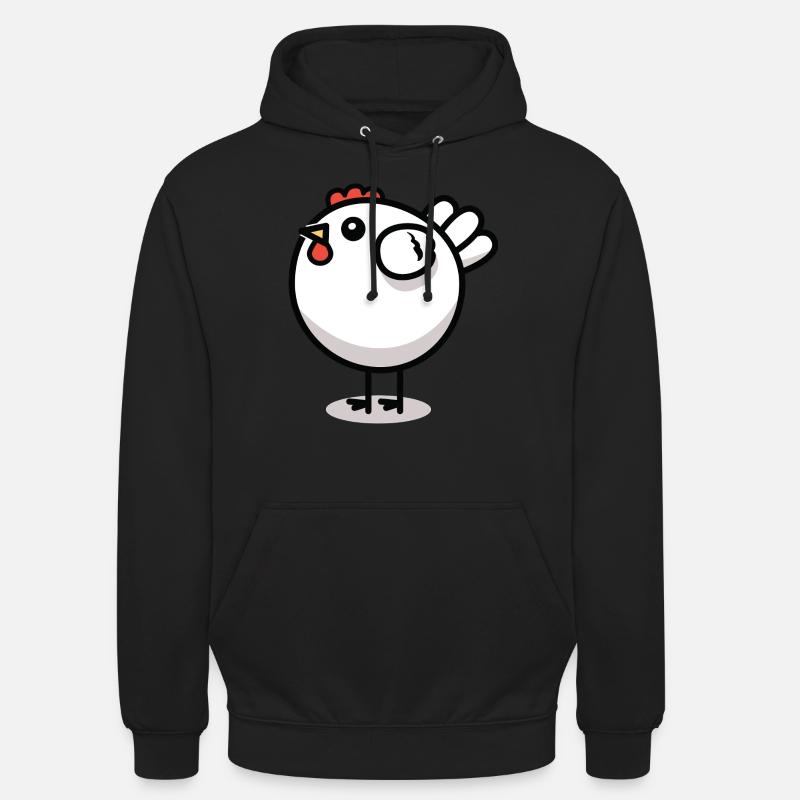 Le poulet - L’ami du chat - Sweat-shirt à capuche unisexe - noir