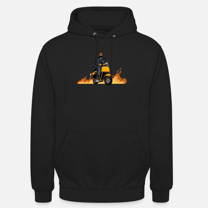Scooter scooter mobylette scooter - Sweat-shirt à capuche unisexe - noir